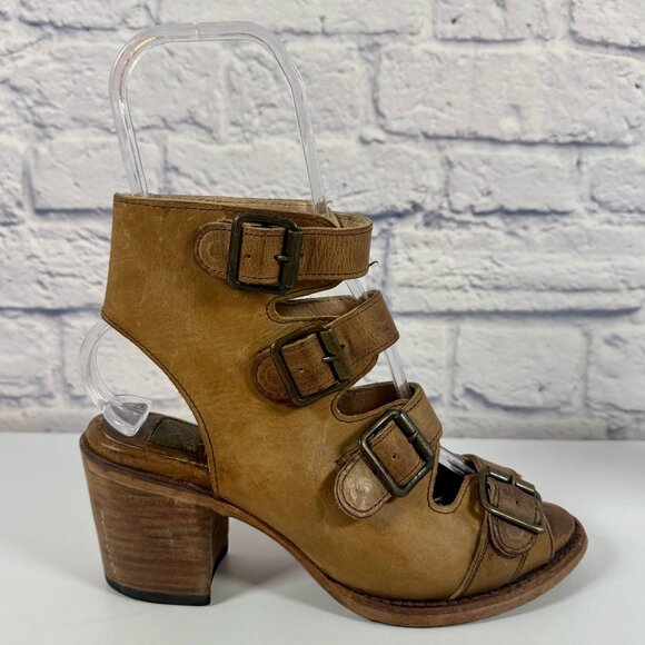 Freebird by Steven Quail Tan Leather sandals 7 - Picture 2 of 13